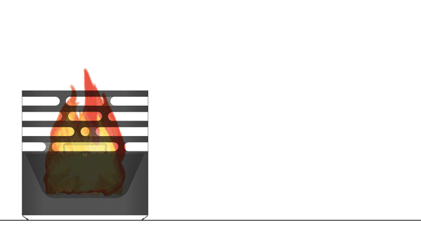 Feuerkorb Cube sicher beenden