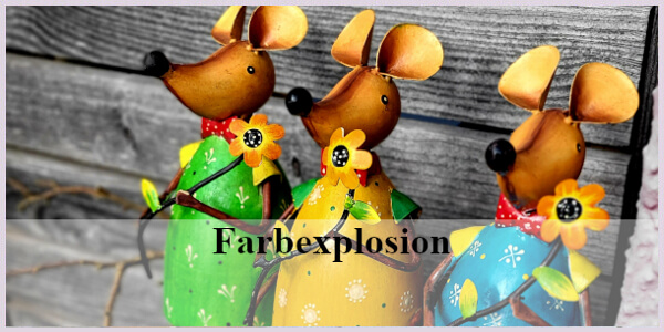 Gartendeko bunt und schrill