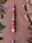 Preview: Weihnachtshänger Holz-Rot, mit silbernem Baum