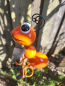 Preview: Gartenstecker Ameise mit Schaufel, orange