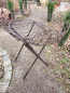 Preview: Beistelltisch oval, schwarz-braun aus Metall