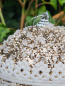 Preview: Boho Christbaumkugel Desna, mit Spitze weiß