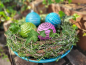 Preview: Hippie-Boho Christbaumkugel-Mix, 4er-Set, bunt