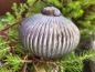Preview: Christbaumkugel Athrios Rillen, groß, grau-braun, matt