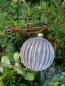 Preview: Christbaumkugel Babiole, Streifen eng, Rostoptik geeist
