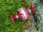 Preview: Christbaumkugel Bonbon rot, rund, Zick-Zack