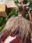 Preview: Weihnachtskugel Hirsch mit Fell, rotbraun
