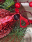Preview: Christbaumkugel Kokkino, dunkelrot, Zwiebelförmig
