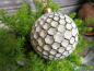 Preview: Christbaumkugel Mailo Tre 6-Eck, creme-gold