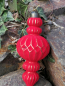 Preview: Christbaumkugel Kegel Jarla, rot beflockt