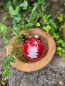 Preview: Christbaumkugel Gerdi, rot, Tanne weiß