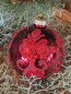 Preview: Christbaumkugel Oriana, Ornament Blüte glänzend, rot