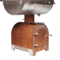 Preview: Cortenstahl Edelrost Smoker Holzkohlegrill Smoky Beast silver