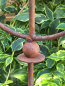 Preview: Edelrost Gartenstecker Turbine, mit gelber Glaskugel