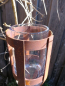 Preview: Edelrost Gartenfackel mit Glaswindlicht
