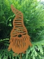 Preview: Edelrostoptik Topfstecker 3er Set Gartenwichtel