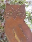 Preview: Edelrost Ampelhalter Eule