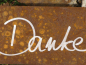 Preview: Edelrost Anhänger "Danke"