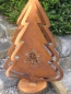 Preview: Edelrost Weihnachtsbaum auf Holzfuß