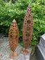 Preview: Edelrost Skulptur Blätterzapfen, 120 cm