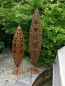 Preview: Edelrost Skulptur Blätterzapfen 165 cm