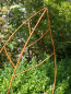 Preview: Edelrost Gartenstecker Rankhilfe Blatt groß