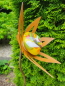 Preview: Edelrost Glasblume Ufo, gelb