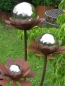Preview: Edelrost Blume Blumenzauber mit Edelstahlkugeln, 120 cm