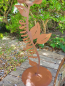 Preview: Edelrost Gartenblume Zuhause, blau