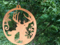 Preview: Edelrost Christbaumkugel Hirsch mit Reh