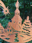 Preview: Edelrost Christbaumkugel Kirche