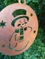 Preview: Edelrost Christbaumkugel Schneemann