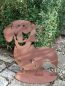 Preview: Edelrost Gartenfigur Dackel Wasti