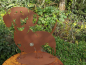 Preview: Edelrost Gartenfigur Dackel Wasti