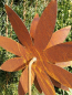 Preview: Edelrost Blume Valisa mit Edelstahlkugel