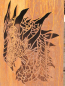 Preview: Edelrost Dekosäule Drache inkl. Brenntopf