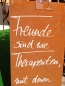 Preview: Edelrost Schild Freunde sind wie Therapeuten