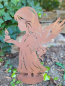 Preview: Edelrost Engel Evangeline mit Kerze