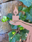 Preview: Edelrost Engel Evangeline mit Kerze