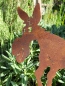 Preview: Edelrost Gartenstecker Esel