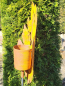 Preview: Edelrost Gartenfackel Riss-Segel