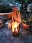 Preview: Windlicht Fackel Treibholz aus Edelrost