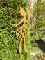Preview: Edelrost Gartenstecker Fee Aurelia, mit Vogel