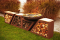 Preview: Edelrost Feuerstelle modern