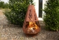 Preview: Edelrost Gartenkamin Flammenturm
