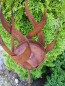 Preview: Edelrost Gartenstecker Windlicht Flamme mit Glas