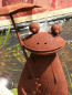 Preview: Edelrost Frosch mit Regenschirm