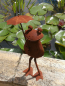 Preview: Edelrost Frosch mit Regenschirm