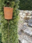 Preview: Edelrost Gartenfackel Topf mit Doppelspieß