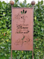 Preview: Edelrost Gartenschild Blumen, Lilie